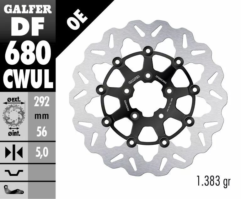 Galfer DF680CWUL Cubiq fékrotor Féknyereg és tuning féknyereg kittek 1