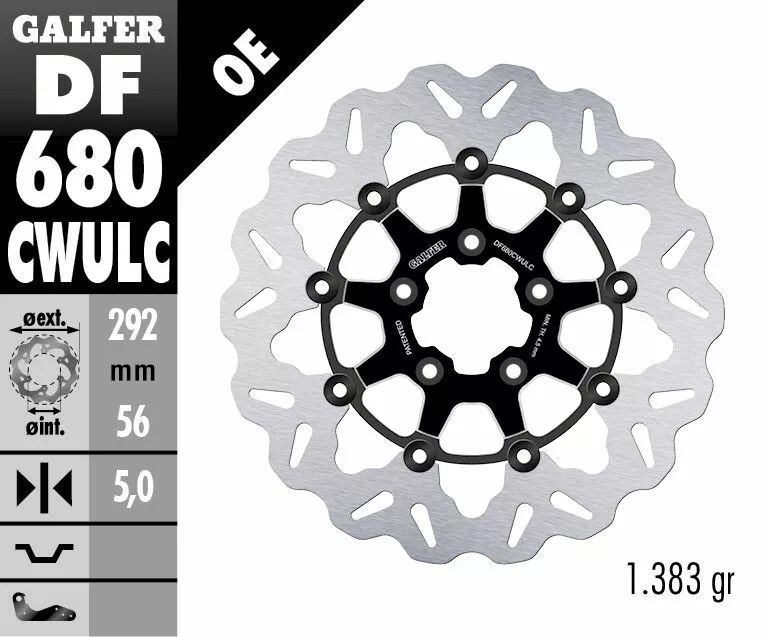 Galfer DF680CWULC Wave® fékrotorok Féknyereg és tuning féknyereg kittek 1