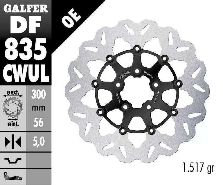 Galfer DF835CWUL Wave® fékrotorok Féknyereg és tuning féknyereg kittek 1