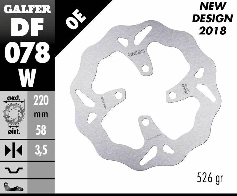 Galfer DF078W Wave® fékrotor Fék Tuning alkatrészek 1