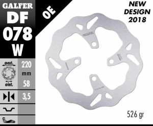 Galfer DF078W Wave® fékrotor Fék Tuning alkatrészek 1