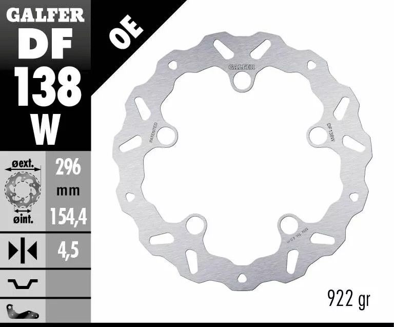 Galfer DF138W Wave® fékrotor Fék Tuning alkatrészek 1