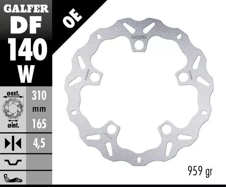Galfer DF140W Wave® fékrotor Fék Tuning alkatrészek 1