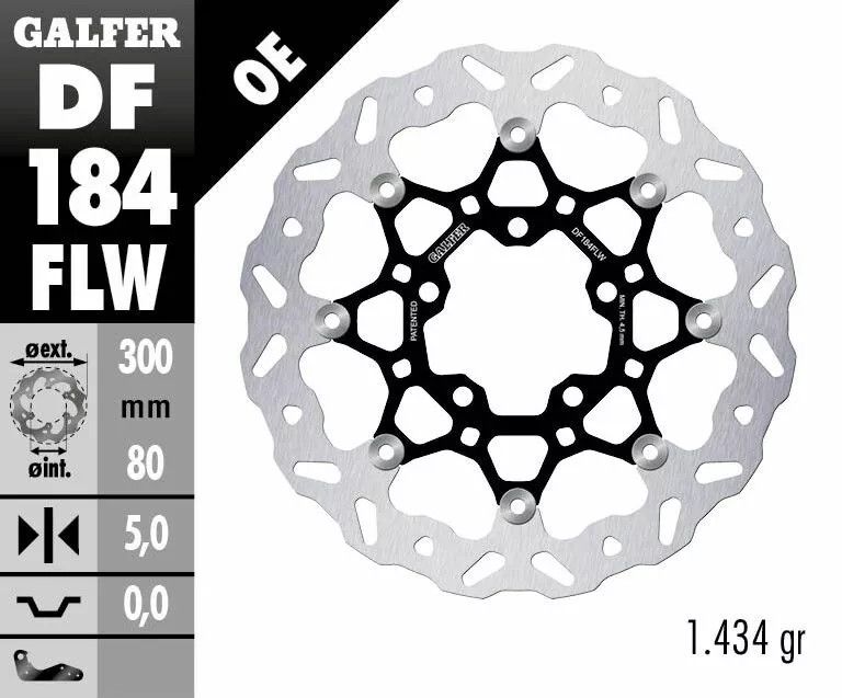 Galfer DF184FLW Wave® rotor Fék Tuning alkatrészek 1