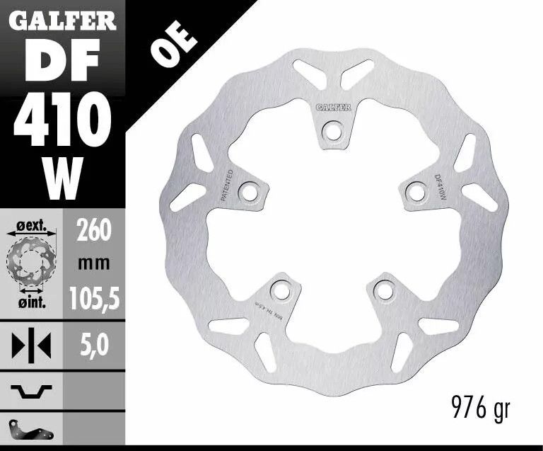 Galfer DF410W Wave® fékrotor Fék Tuning alkatrészek 1
