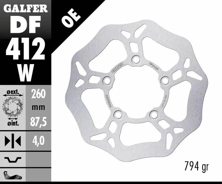 Galfer DF412W Wave® fékrotor Fék Tuning alkatrészek 1