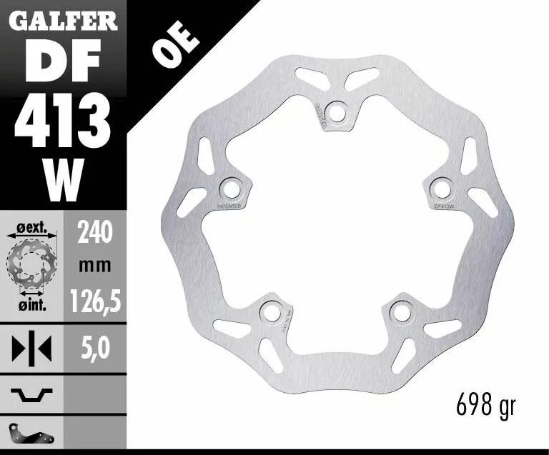 Galfer DF413W Wave® fékrotor Fék Tuning alkatrészek 1