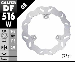 Galfer DF516W Wave® fékrotor Fék Tuning alkatrészek 1