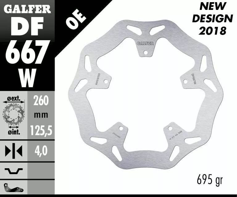 Galfer DF667W Wave® fékrotor Fék Tuning alkatrészek 1