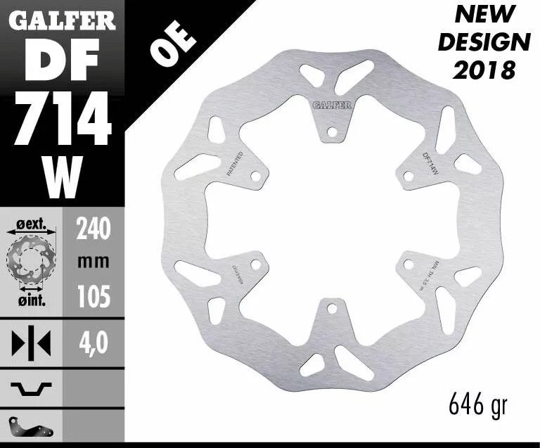 Galfer DF714W Wave® fékrotor Fék Tuning alkatrészek 1