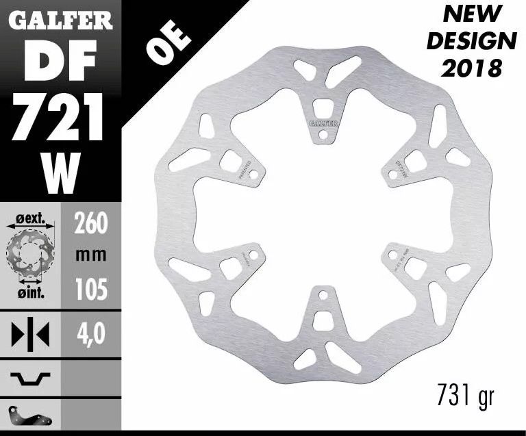 Galfer DF721W Wave® fékrotor Fék Tuning alkatrészek 1