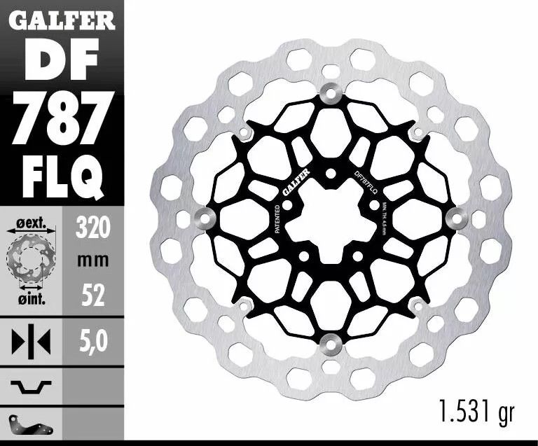 Galfer DF787FLQ fékrotor úszó Cubiq Fék Tuning alkatrészek 1
