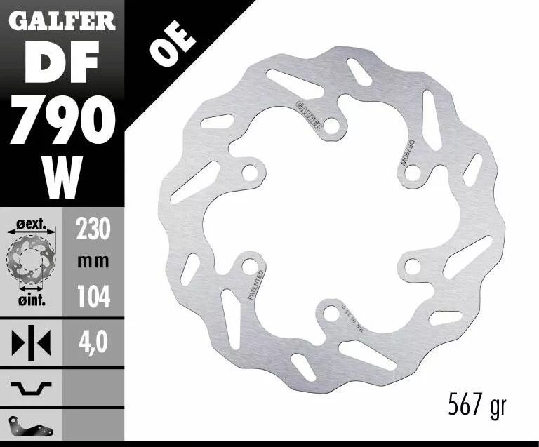 Galfer DF790W Wave® fékrotor Fék Tuning alkatrészek 1