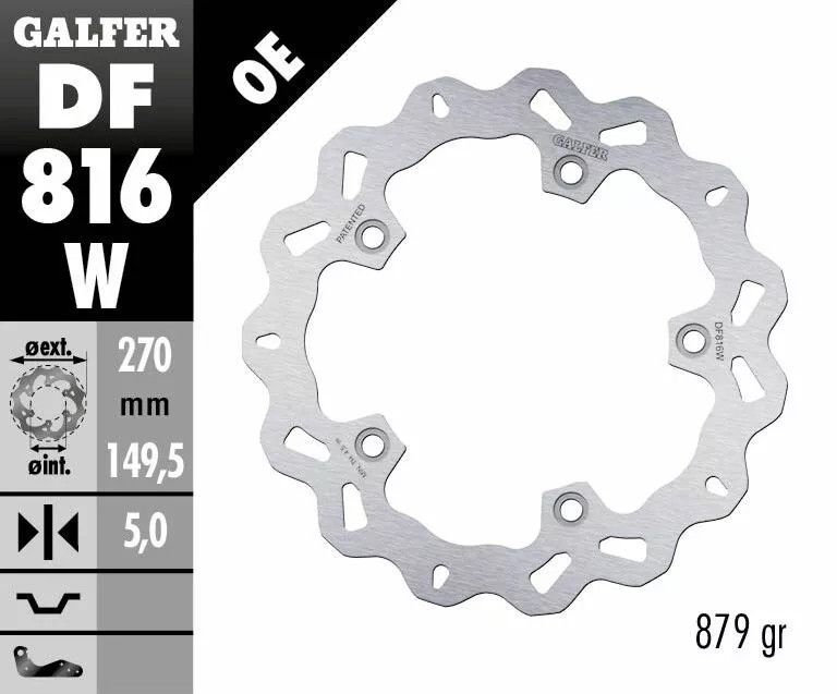 Galfer DF816W Wave® fékrotor Fék Tuning alkatrészek 1