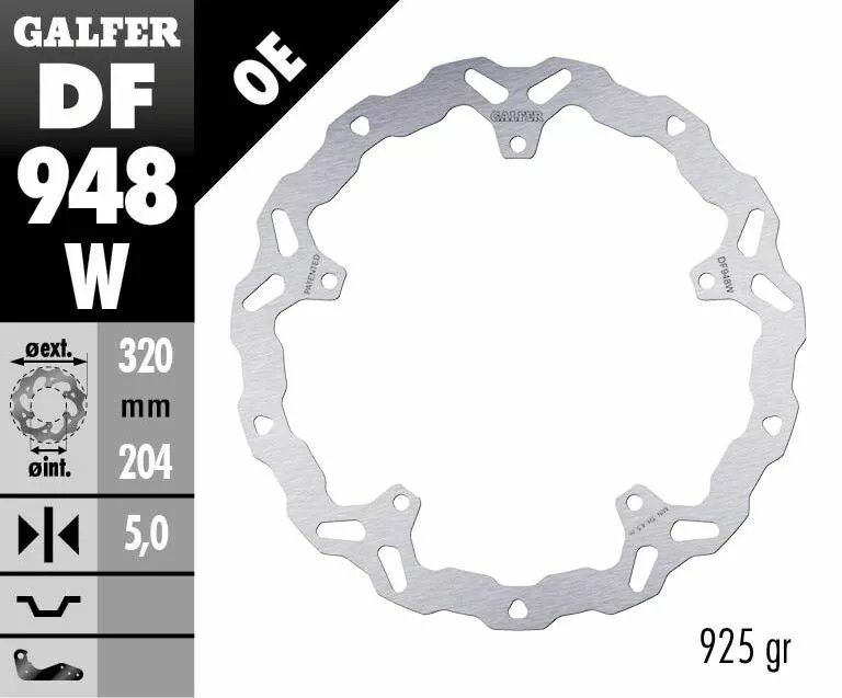 Galfer DF948W Wave® fékrotor Fék Tuning alkatrészek 1