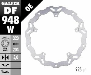 Galfer DF948W Wave® fékrotor Fék Tuning alkatrészek 1