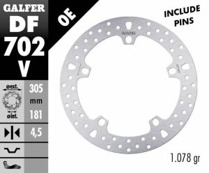 Galfer DF702V fékrotor fix kerek Fék Tuning alkatrészek 1