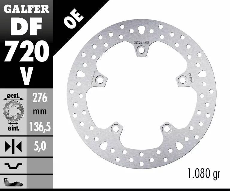 Galfer DF720V fékrotor fix kerek Fék Tuning alkatrészek 1