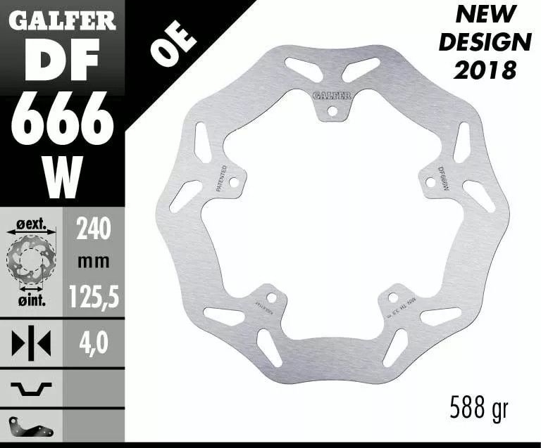 Galfer DF666W Wave® fékrotor Fék Tuning alkatrészek 1