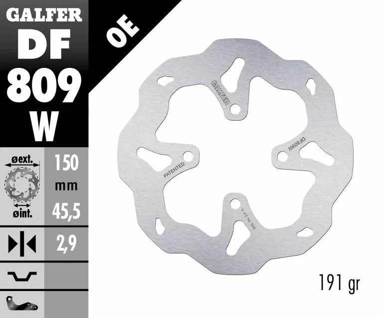 Galfer DF809W Wave® fékrotor Fék Tuning alkatrészek 0