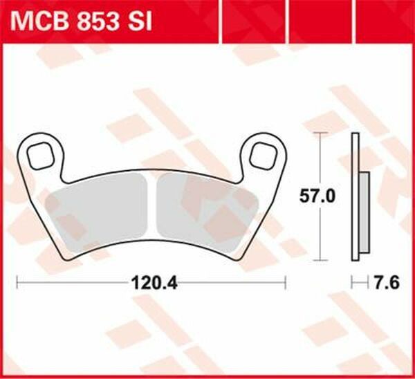 Trw MCB853SI SI sorozatú tekervényes terepfékbetétek Fékbetét 0