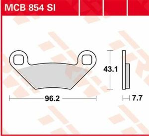 Trw MCB854SI SI sorozatú tekervényes terepfékbetétek Fékbetét