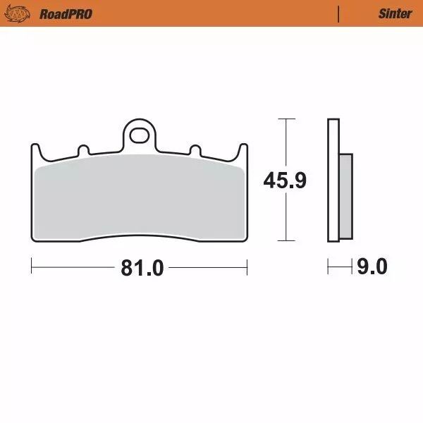 Moto-master 405901 RoadPRO Sinder fékbetét elöl Fékbetét 0