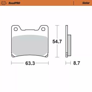 Moto-master 401801 RoadPRO Sinder fékbetét elöl Fékbetét
