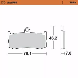 Moto-master 407301 RoadPRO Sinder fékbetét elöl Fékbetét