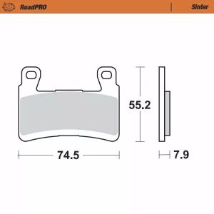 Moto-master 407901 RoadPRO Sinder fékbetét elöl Fékbetét