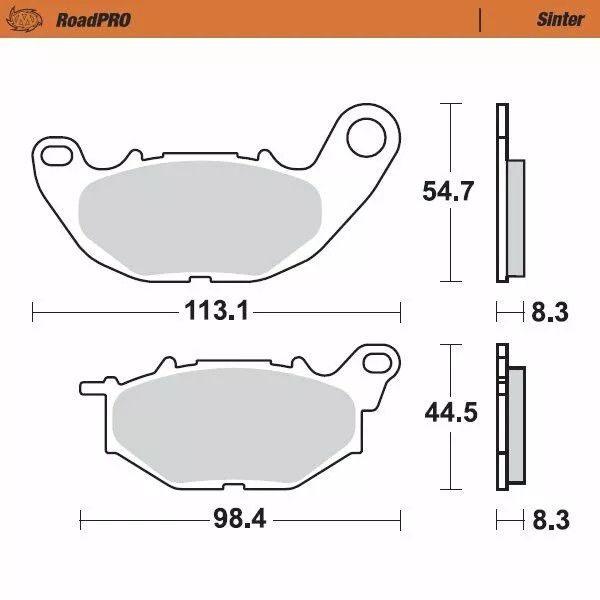 Moto-master 412501 RoadPRO Sinder fékbetét elöl Fékbetét 0