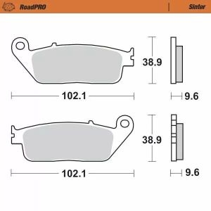 Moto-master 402601 RoadPRO Sinder fékbetét elöl Fékbetét