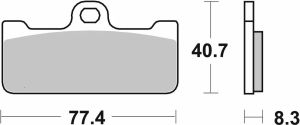 Sbs 695DS-1 DS Racing kettős szinterezett fékbetétek Fékbetét 1