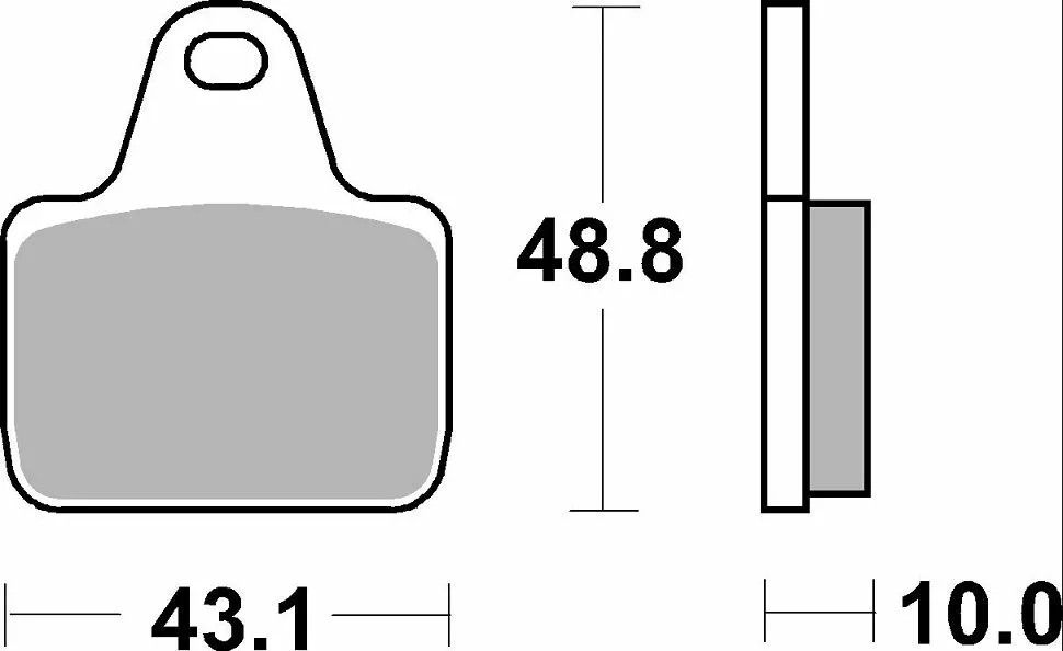 Sbs 805DS-1 DS Racing kettős szinterezett fékbetétek Fékbetét 1
