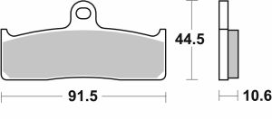 Sbs 865DS-1 DS Racing kettős szinterezett fékbetétek Fékbetét 1