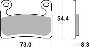 Sbs 960DS-1 DS Racing kettős szinterezett fékbetétek Fékbetét 1