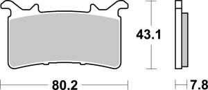 Sbs 985DS-1 DS Racing kettős szinterezett fékbetétek Fékbetét 1