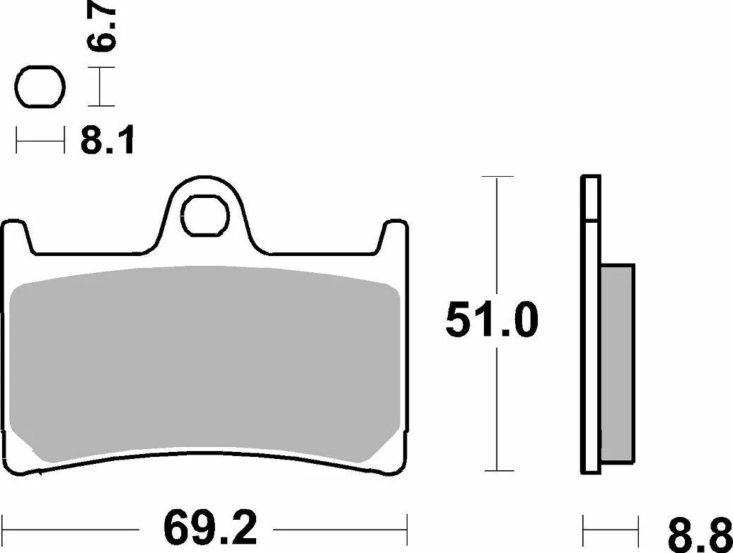 Sbs 634DS-2 DS Racing kettős szinterezett fékbetétek Fékbetét 1