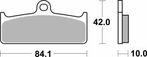 Sbs 825DS-2 DS Racing kettős szinterezett fékbetétek Fékbetét 1