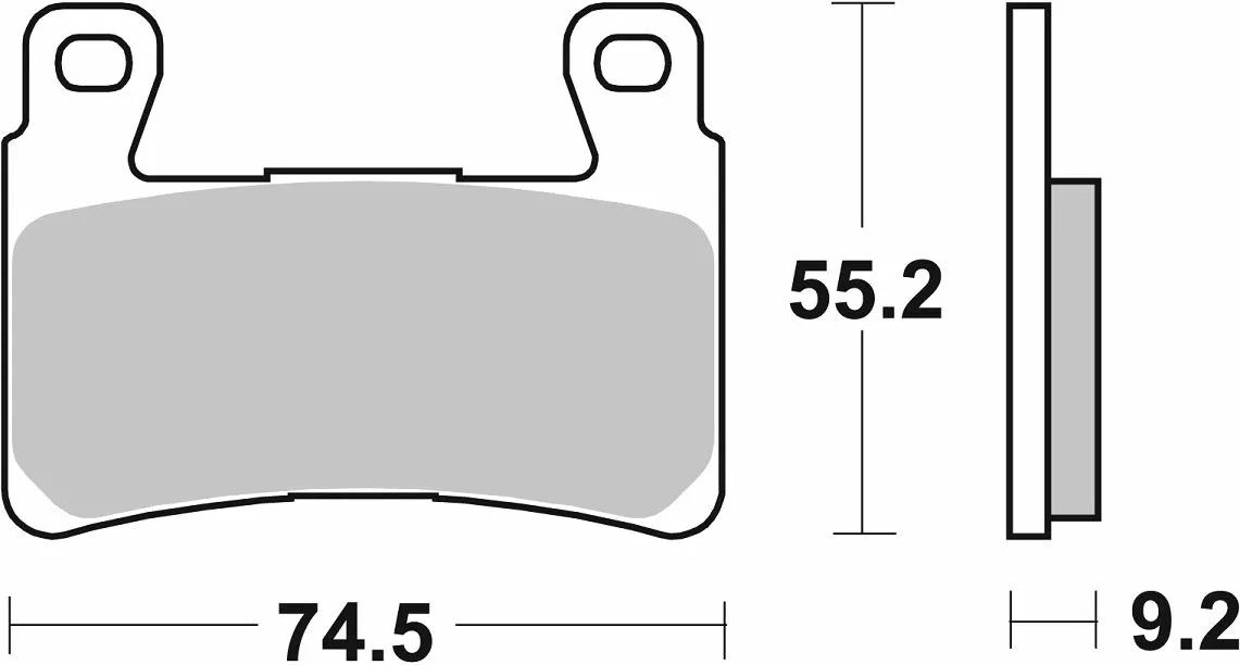 Sbs 860DS-2 DS Racing kettős szinterezett fékbetétek Fékbetét 1