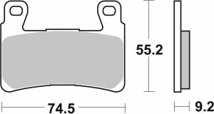 Sbs 860DS-2 DS Racing kettős szinterezett fékbetétek Fékbetét 1