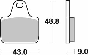 Sbs 887DS-2 DS Racing kettős szinterezett fékbetétek Fékbetét 1