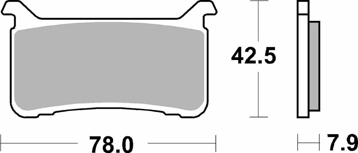 Sbs 947DS-2 DS Racing kettős szinterezett fékbetétek Fékbetét 1