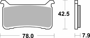 Sbs 947DS-2 DS Racing kettős szinterezett fékbetétek Fékbetét 1