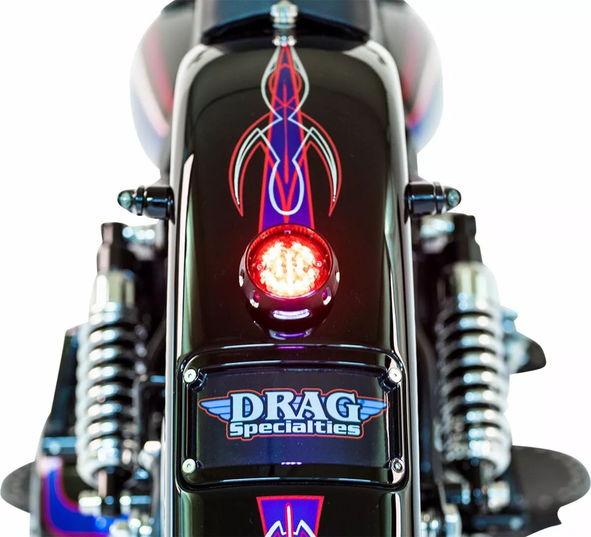 Drag specialties L24-0437ABRLEDE Egyedi Bobber Led hátsó lámpa és rendszámtábla rögzítés Rendszámtartók 1