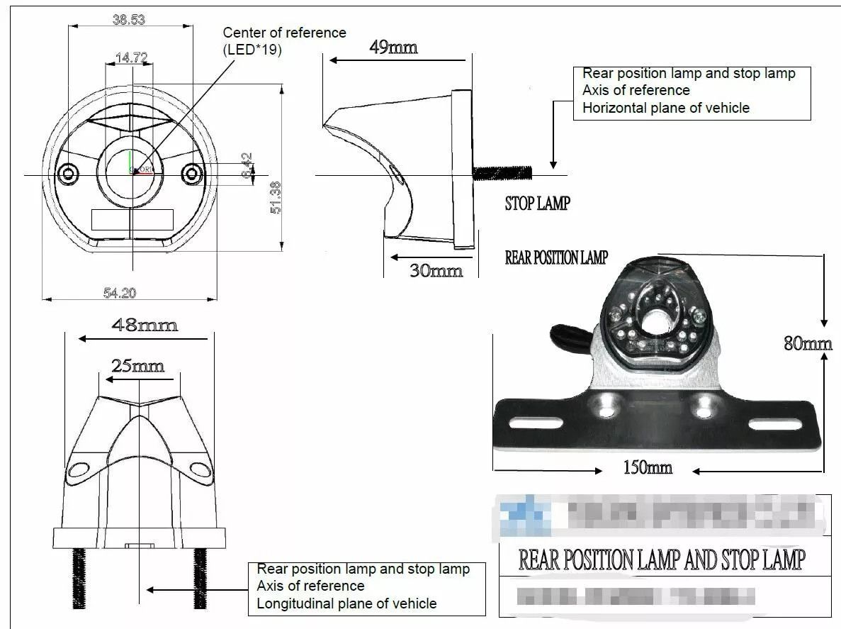 Parts europe 012141231A Univerzális hátsó lámpák Fényszóró, helyzetjelző 3