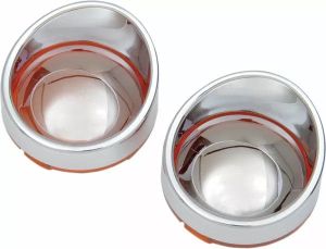 Drag specialties L22-6828AC Visor-stílusú előlap és lencse Deuce-stílusú irányjelzőkhöz Fényszóró, helyzetjelző