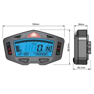 Koso north america BA038010 Db-03 Racing Cockpit Sebességmérő és fordulatszámmérő 1
