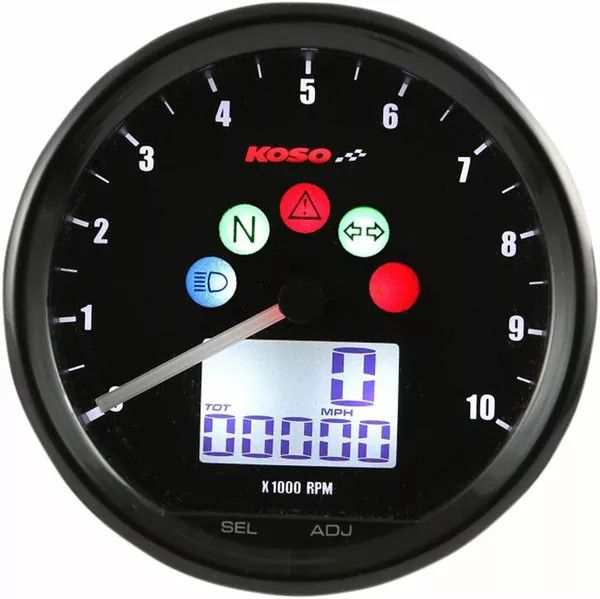 Koso north america BA058100 többfunkciós mérő Sebességmérő és fordulatszámmérő 0