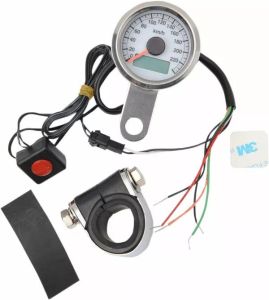Drag specialties 21-6899AWDS programozható mini elektronikus sebességmérő kilométer-/kifutásmérővel Sebességmérő és fordulatszámmérő
